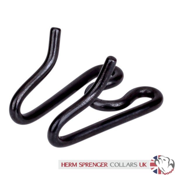 "Black Rose Thorn" Herm Sprenger Prong Collar Links 2.25 mm Black Stainless Steel