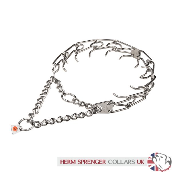 "Anti-Aggression" Stainless Steel Dog Pinch Collar 4 mm Wire Gauge