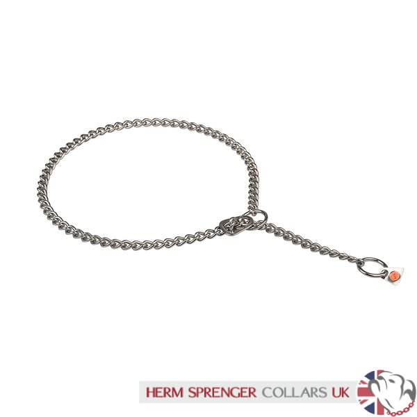 "Mr. Amazing" Stainless Steel Chain Dog Collar with Clasp Adjusting, 2.5 mm