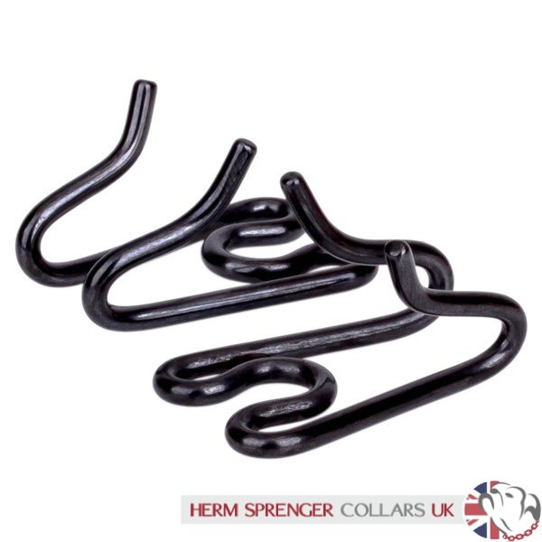 "Black Rose Thorn" Herm Sprenger Prong Collar Links 2.25 mm Black Stainless Steel
