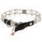 "Taming Loop" 3.2 mm Restvrij Staal Hond Prikband Halsband met Gesp en Nylon Lus