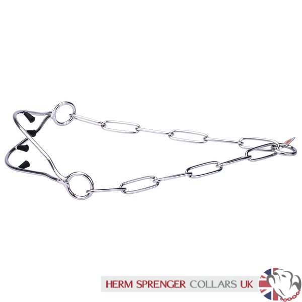 "Attention Concentrator" 3mm Stainless Steel Herm Sprenger Flat Link Show Collar for Dog