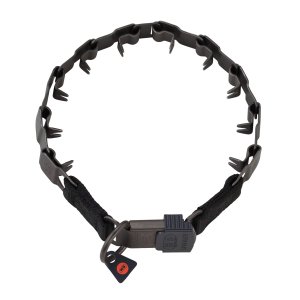 "Black Star" Black Stainless Steel Dog Collar Neck Tech Sport