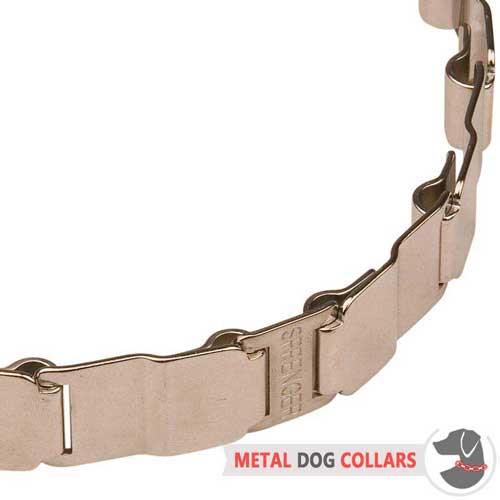 Durable neck tech non-rusting metal dog collar 
