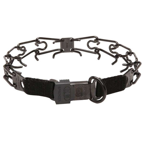 "Daily Trainer" Black Stainless Steel Herm Sprenger Prong Collar for Dog Training
