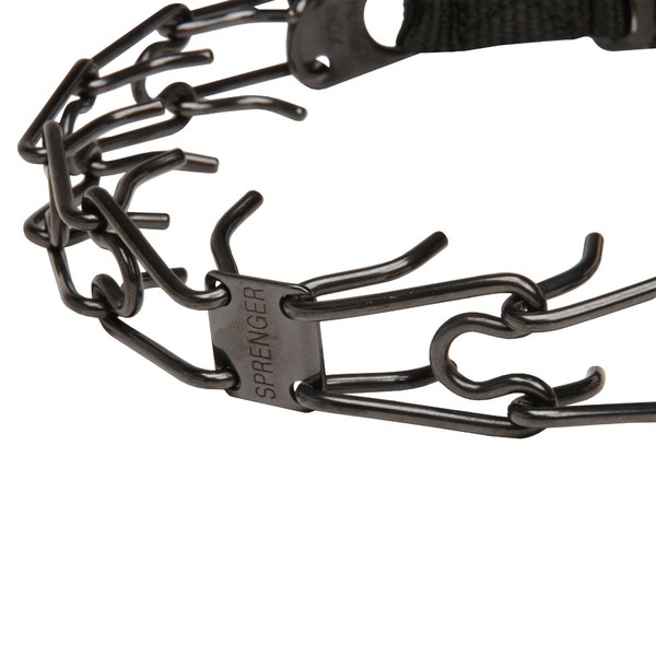 "Daily Trainer" Black Stainless Steel Herm Sprenger Prong Collar for Dog Training